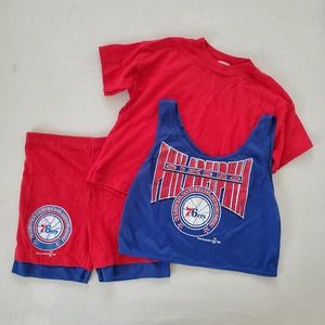 Vintage '93 NBA Philadelphia 76ers 3-Piece Set 4t *elastic relaxed